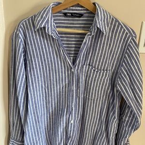 ZARA boyfriend fit blouse